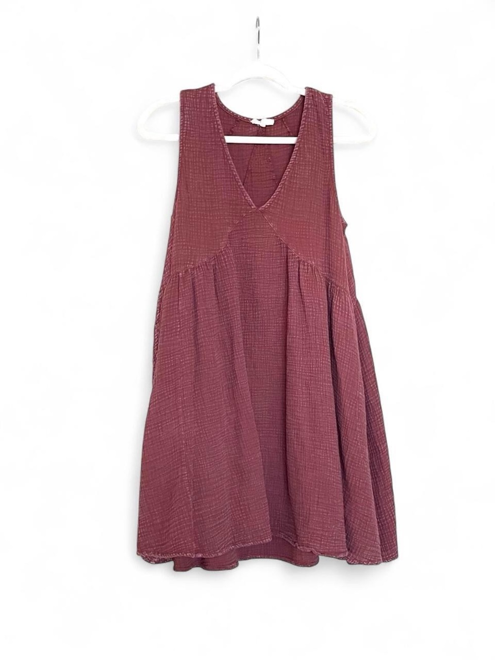 Easel Burgundy Swing Dress